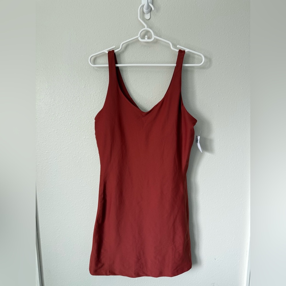 NWT Old Navy Active PowerSoft Athletic Dress Built In Shorts Large Cherry Birch